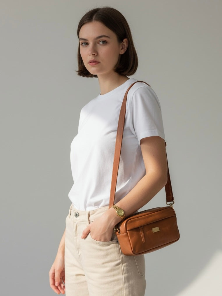 Cartera de Cuero Arrallán Café