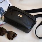 Cartera de Cuero Arrallán Negra