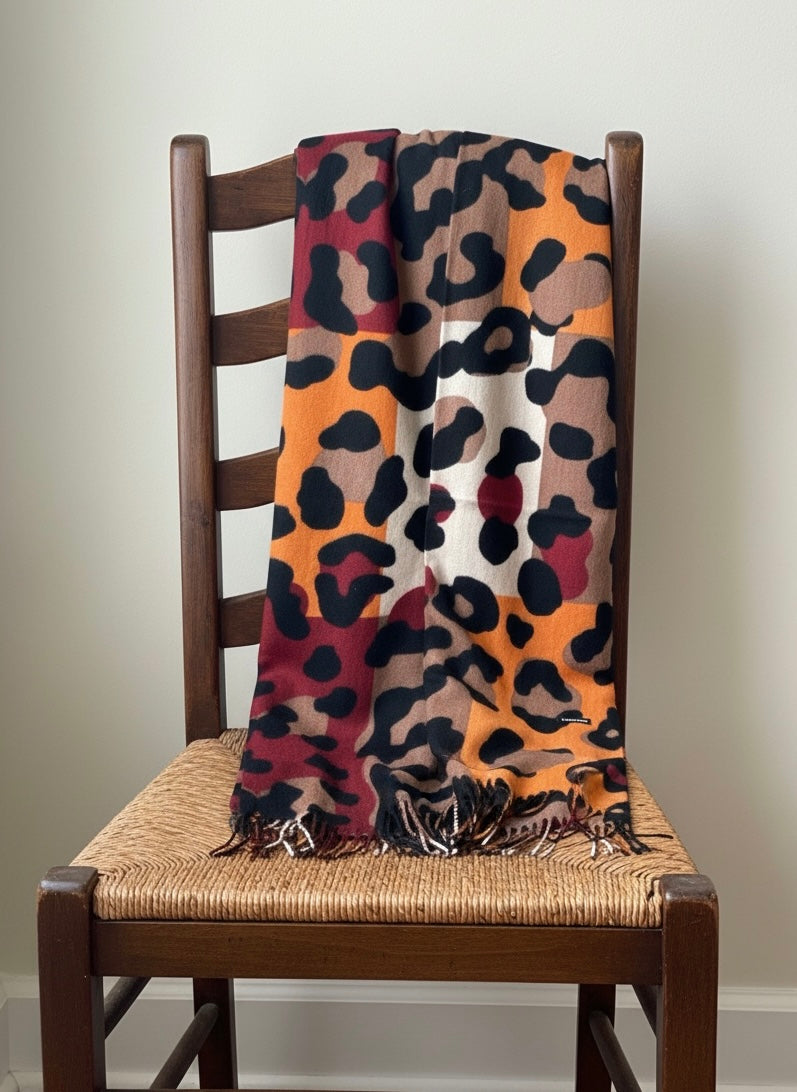 Bufanda Guepardo Animal Print Camel