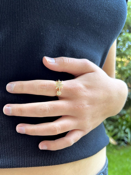 Anillo Luceros Baño de Oro