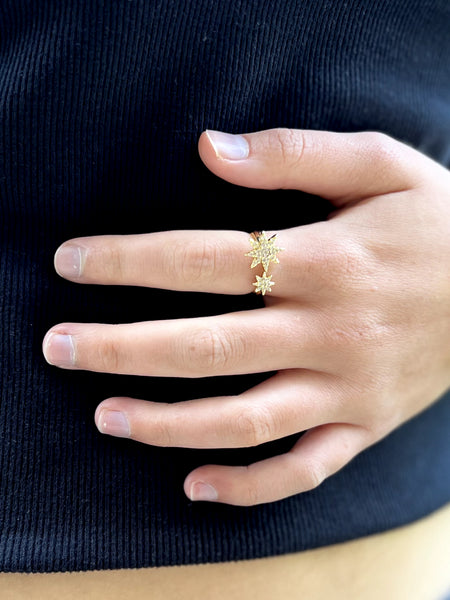 Anillo Luceros Baño de Oro