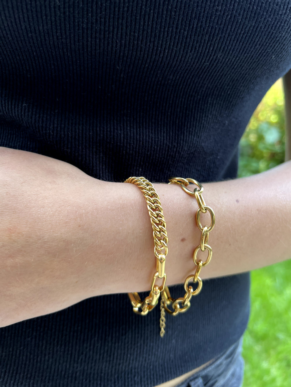 Pulsera Cadena Lulú Acero Baño Oro