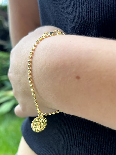 Pulsera Abeja Vida Baño Oro