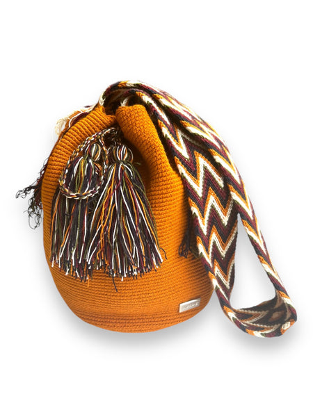 Bolso Wayuu Guajira Mostaza Grande