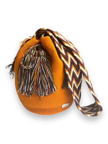 Bolso Wayuu Guajira Mostaza Grande
