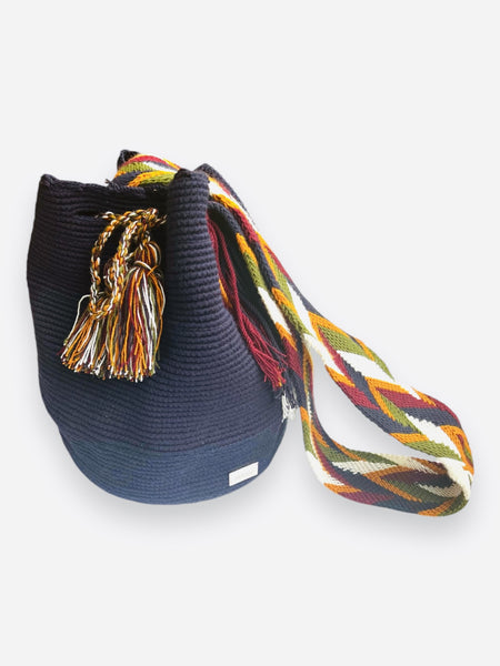 Bolso Wayuu Guajira Azul Grande