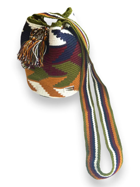 Bolso Wayuu Apshana Zigzag Tonos Tierra