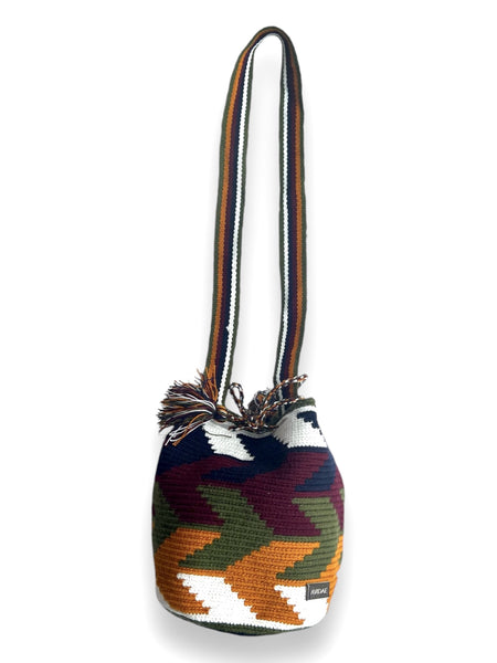 Bolso Wayuu Apshana Zigzag Tonos Tierra