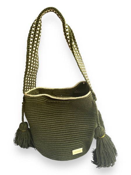 Bolso Wayuu Gala Oliva Mediano