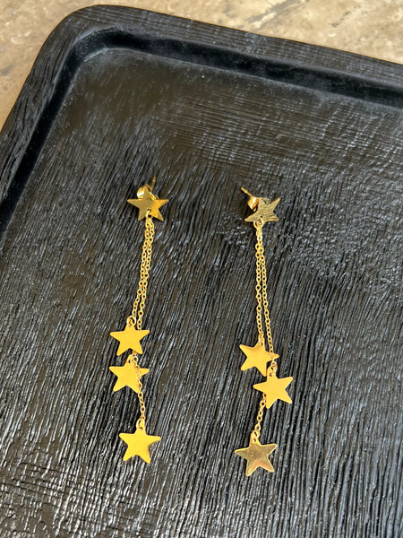 Aros Estrellas Moviles Baño Oro