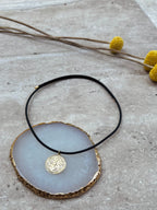 Collar Abeja Ajustable Bk Baño Oro