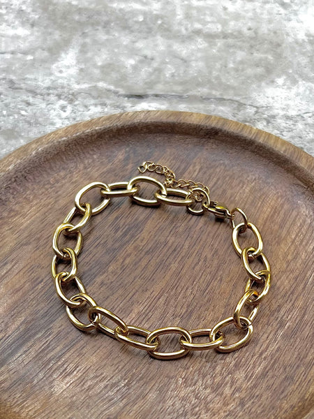 Pulsera Cadena Lulú Acero Baño Oro