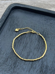 Pulsera Mostacilla Baño Oro