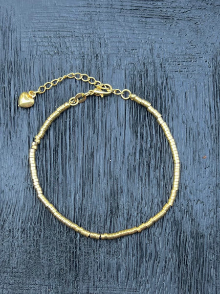 Pulsera Mostacilla Baño Oro