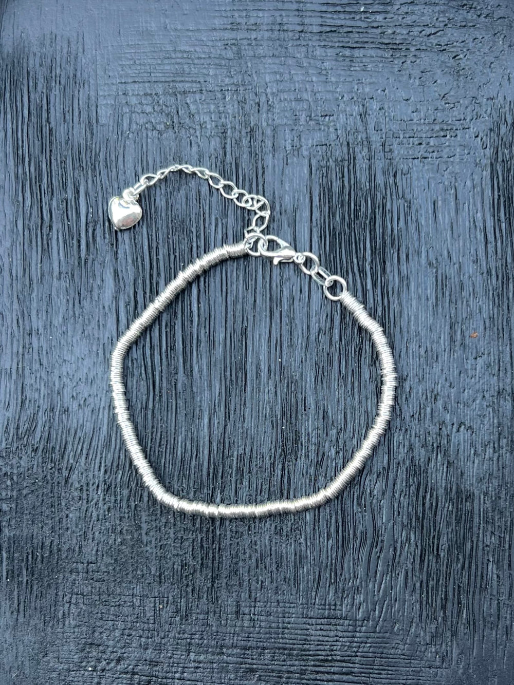 Pulsera Mostacilla Fina Baño Plata