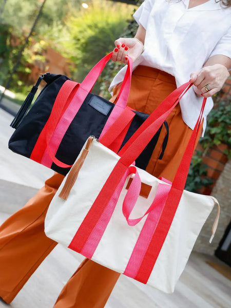 Bolso Agata Crudo Rojo-Fucsia