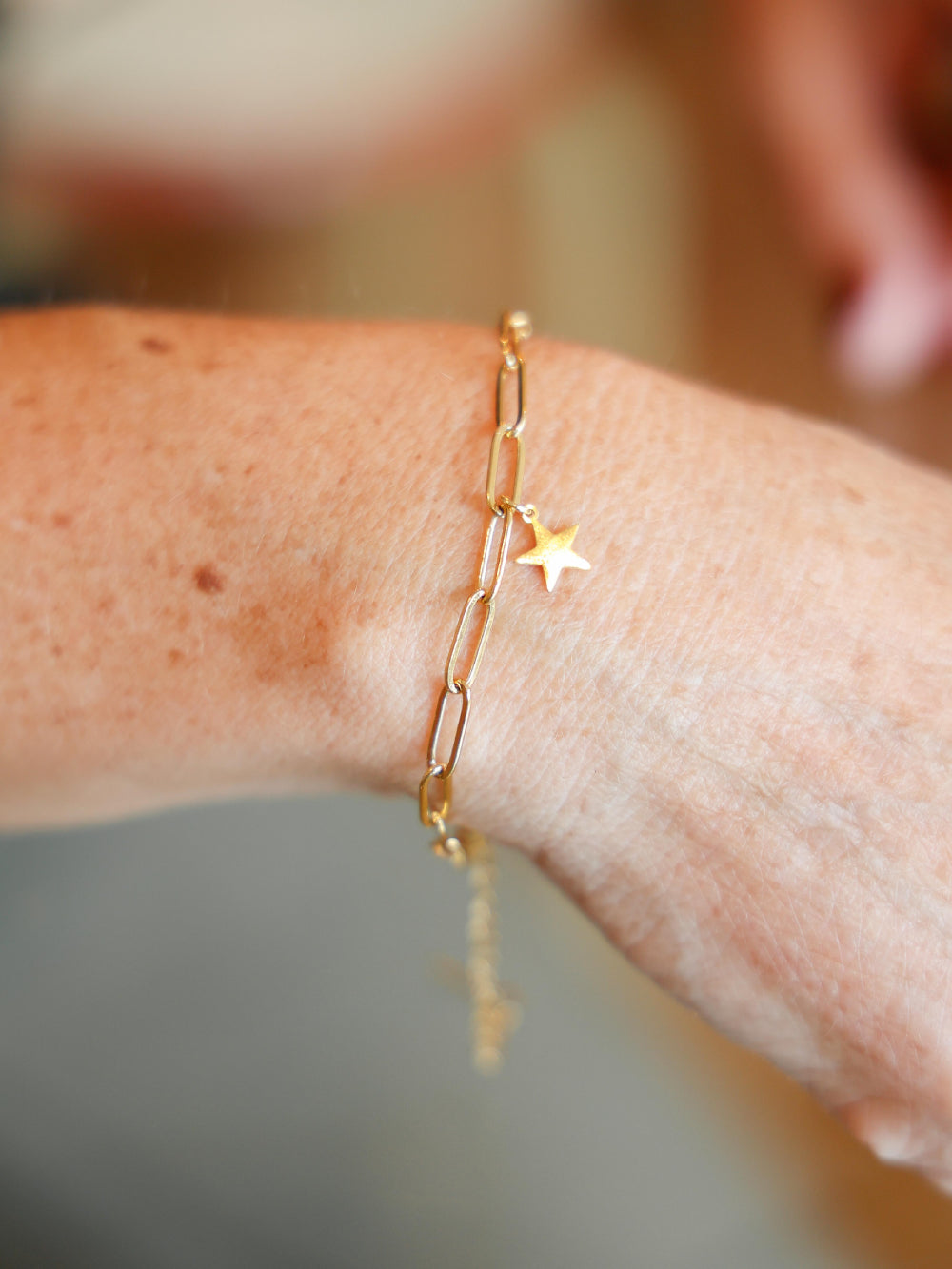 Pulsera Cadena Little Star Baño Oro
