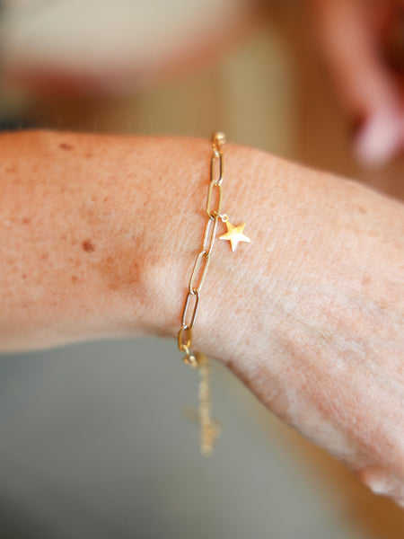 Pulsera Cadena Little Star Baño Oro