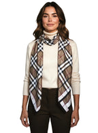 Pañuelo Escocia Beige 130x130 cms.