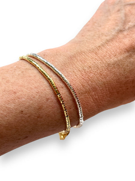 Pulsera Mostacilla Baño Oro