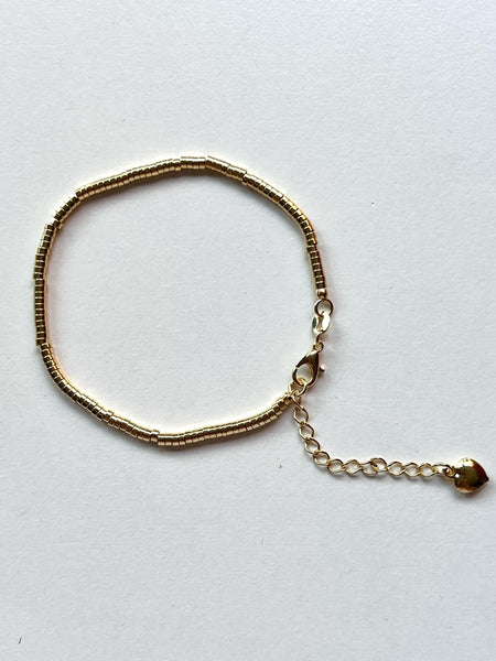 Pulsera Mostacilla Baño Oro