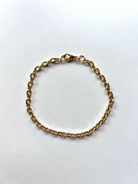 Pulsera Eslabones Baño Oro