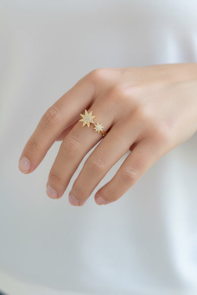 Anillo Luceros Baño de Oro