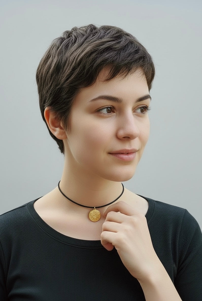 Collar Abeja Ajustable Bk Baño Oro