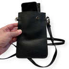 Cartera Portacelular de cuero Eva Negra