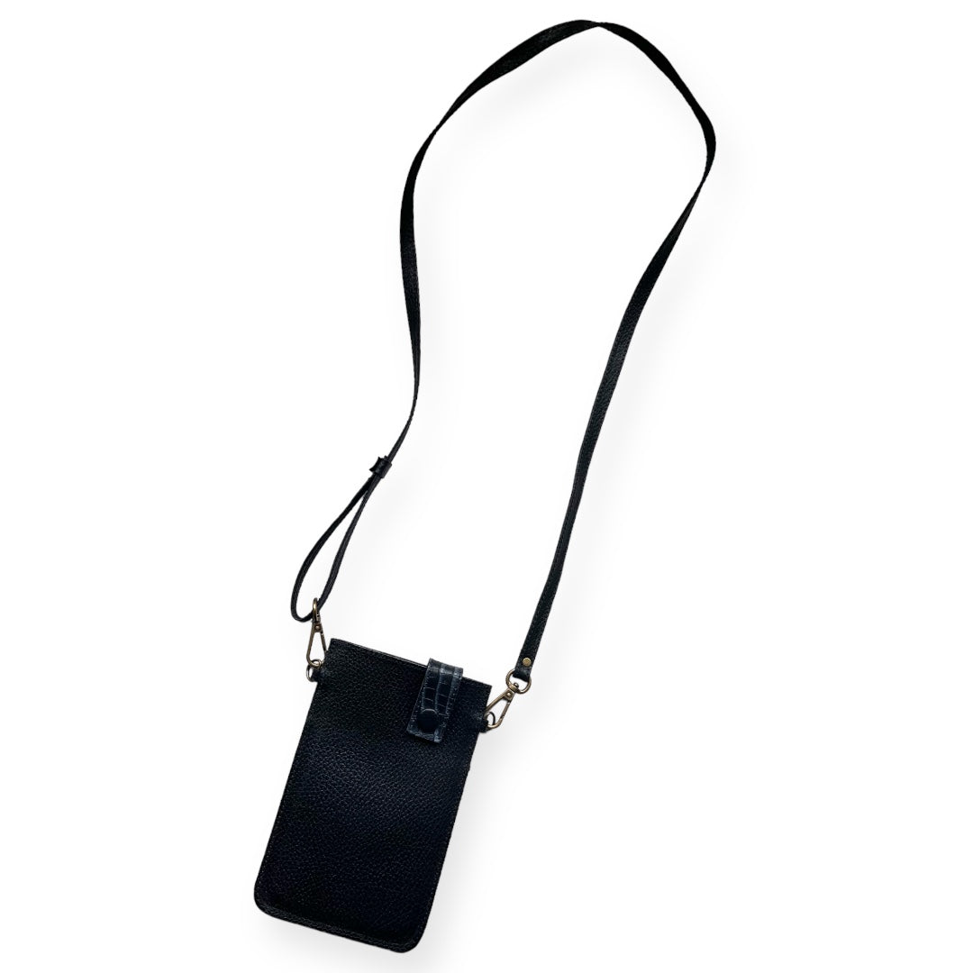 Cartera Portacelular de cuero Eva Negra