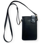 Cartera Portacelular de cuero Eva Negra