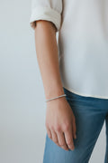 Pulsera Bolitas Baño Plata